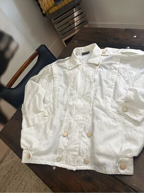 Vintage Off White parachute Button-Front Jacket Set from Joseph Ribkoff